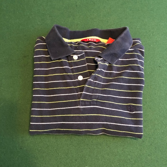 Izod Alternate Stripe Polo Shirt EUC - Picture 1 of 6